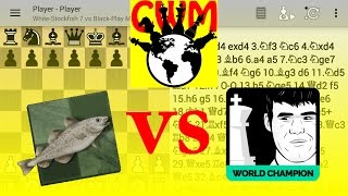 Stockfish 7 vs Play Magnus Age 25max FULL HD [upl. by Ahsilad]