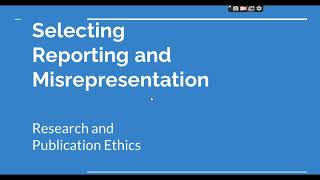 Selective Reporting and Misrepresentation of data Research and Publication ethics Phd coursework [upl. by Ecitsuj155]