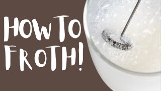 How To Use A Milk Frother To Get The Most Foam [upl. by Ednihek887]