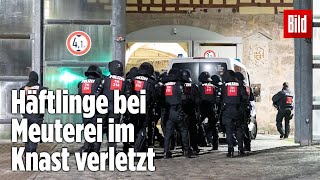 Gefängnismeuterei Polizei stürmt Knast in Thüringen  JVA Untermaßfeld [upl. by Lilyan]